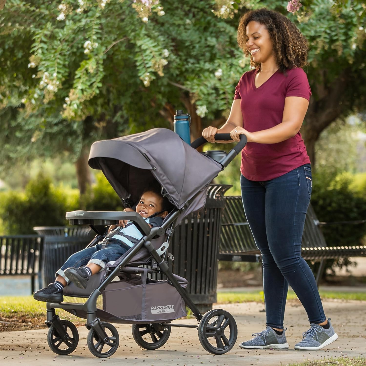 Baby Trend Passport® Carriage Stroller Travel System with EZ-Lift™ Infant Car Seat, Dash Pink