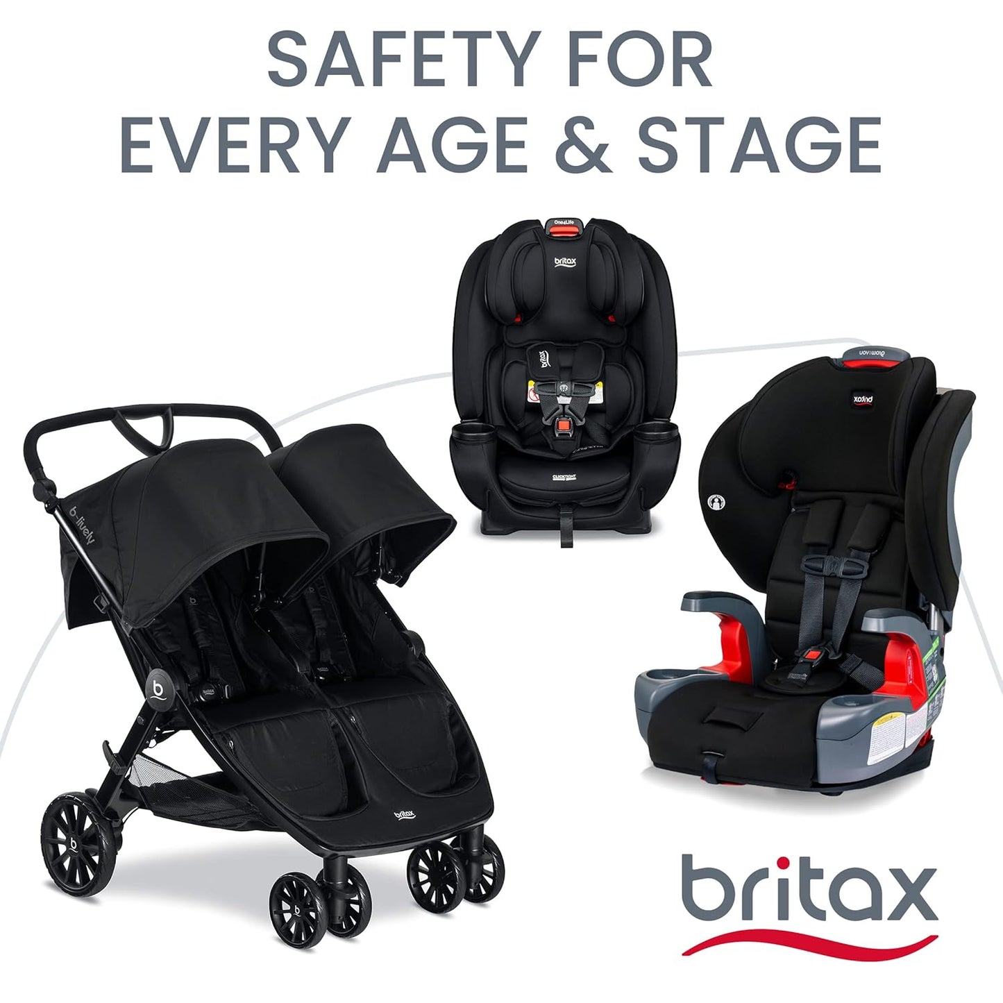 Britax Willow Brook Baby Travel System, Infant Car Seat and Stroller Combo with Aspen Base, ClickTight Technology, RightSize System and 4 Ways to Stroll, Graphite Glacier