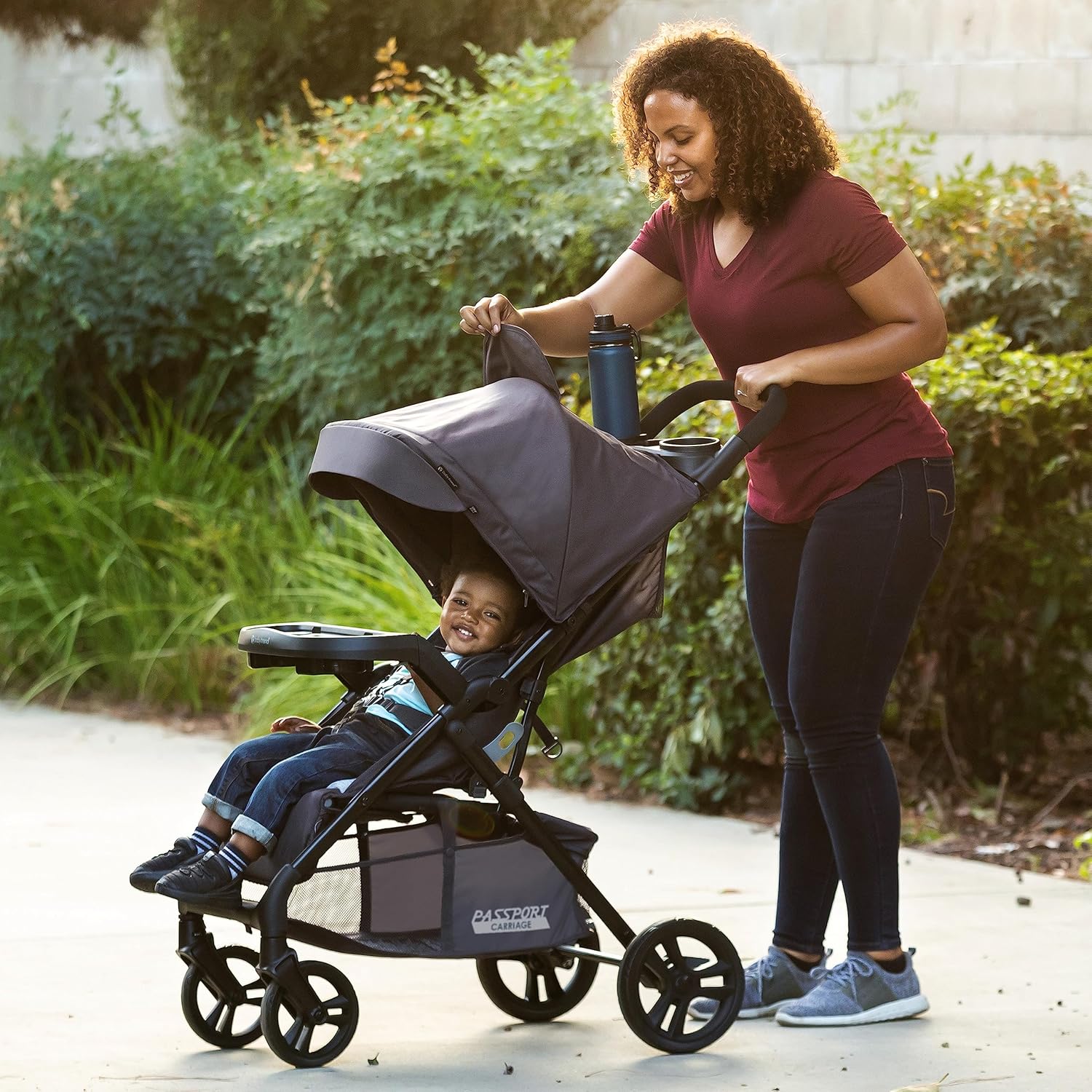 Baby Trend Passport® Carriage Stroller Travel System with EZ-Lift™ Infant Car Seat, Dash Pink